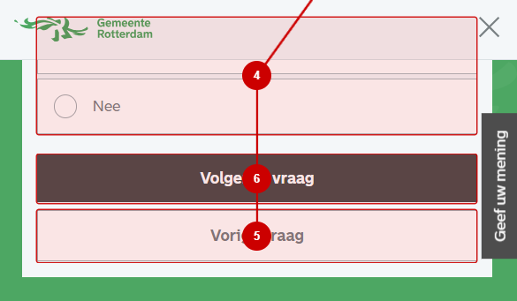 Voorbeeld focusvolgorde